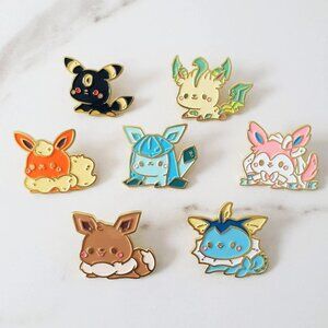 Set of 7 Pins - Pokemon Eevee Evolution Pins
